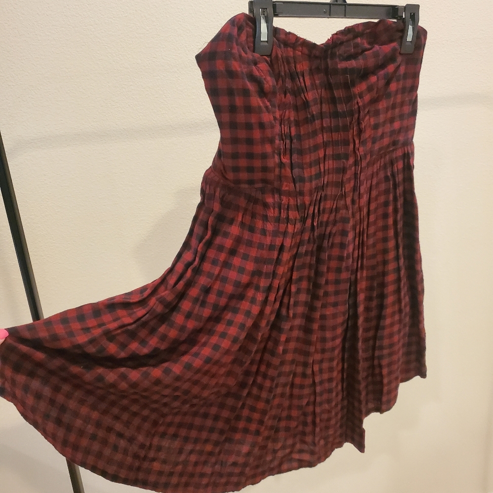 Plaid Red and Black Dress
